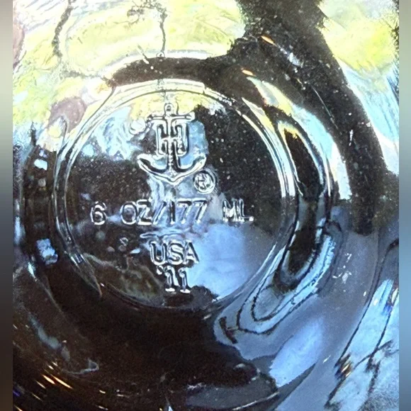 Vintage Set of 8 Anchor Hocking 463 Cobalt Blue Glass 6 oz Custard Cups - Picture 4 of 7